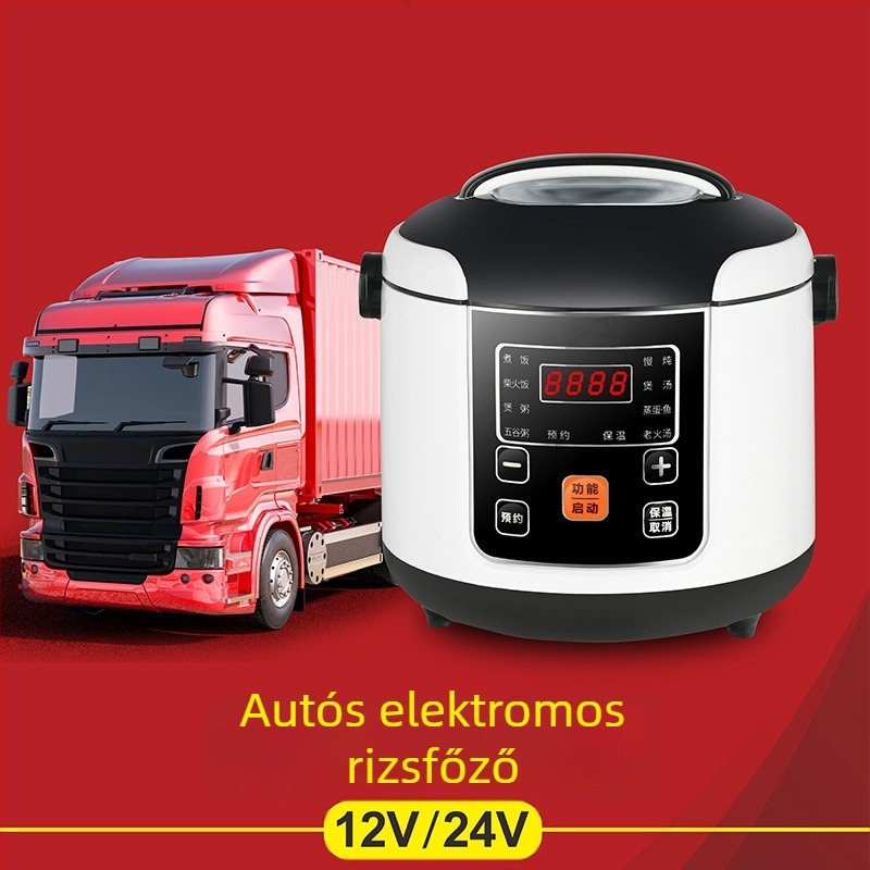 NK-264 Autós rizsfőző, 12V/24V, többfunkciós elektromos rizsfőző járművekhez
