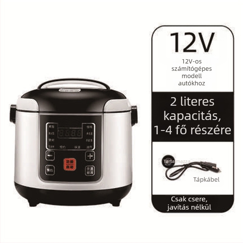 NK-264 Autós rizsfőző, 12V/24V, többfunkciós elektromos rizsfőző járművekhez