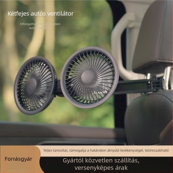 Autóba szerelhető forgó ventilátor (ABS, 7.5W, G14 modell, Hűtés)
