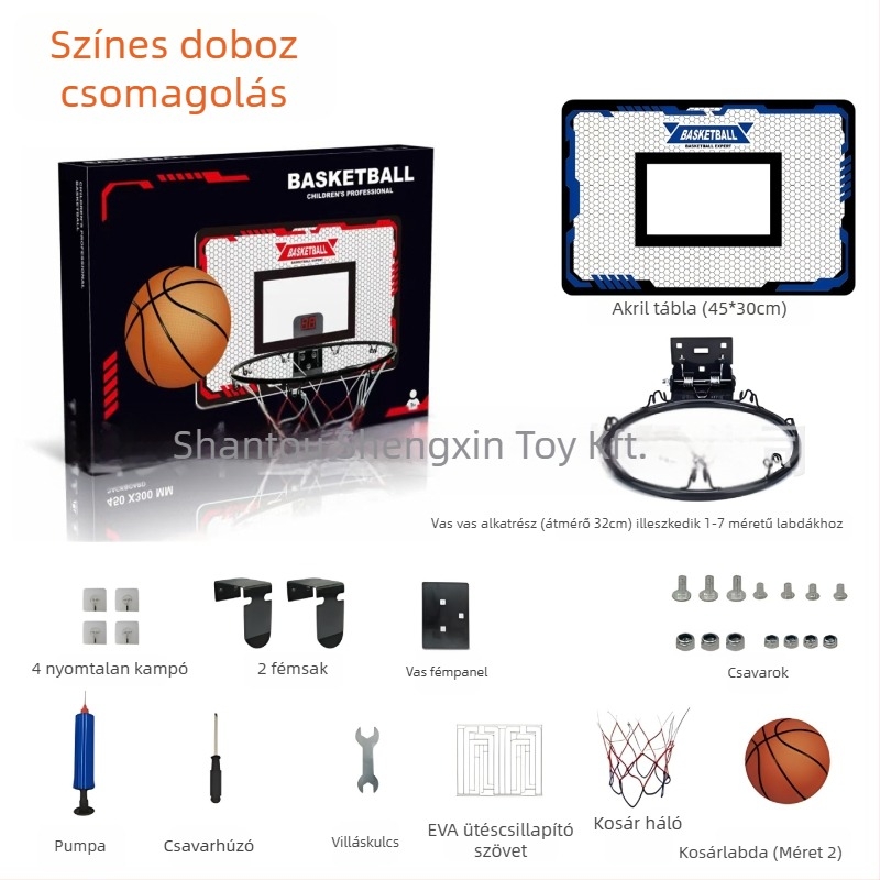 Gyerekeknek szánt vasöntvény kosárlabda keret beltéri és kültéri használatra – 1,8 kg, Sheng Xinda