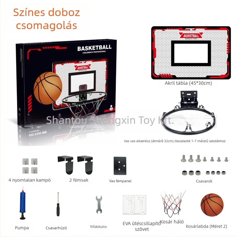 Gyerekeknek szánt vasöntvény kosárlabda keret beltéri és kültéri használatra – 1,8 kg, Sheng Xinda