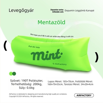 Szabadon használható kültéri felfújható kanapé, Oxford vászon felület, 700 g tömeg, 200 kg teherbírás, hordozható kempinghez, márka one-half