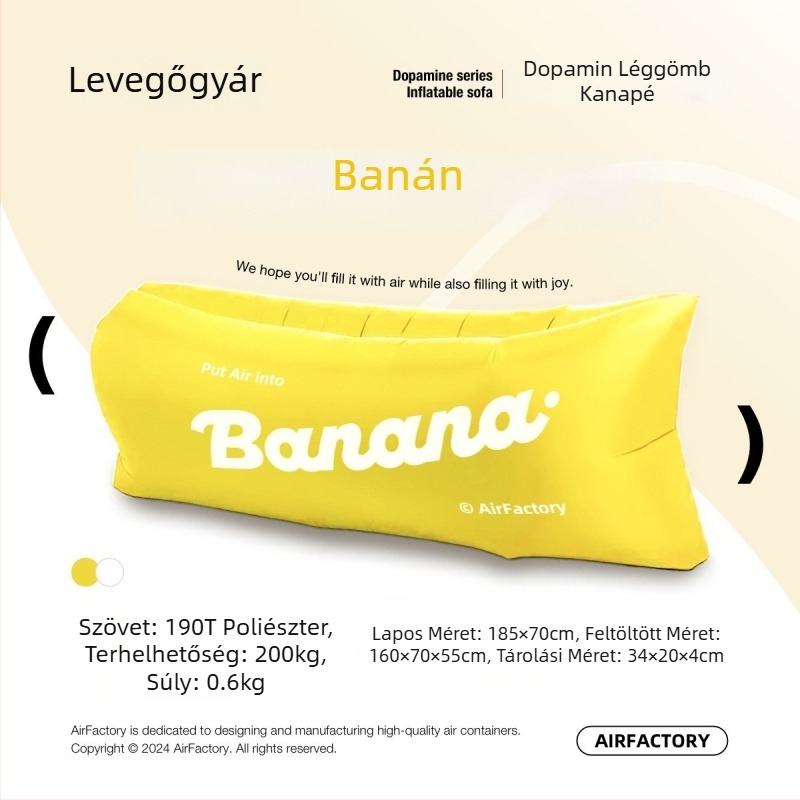 Szabadon használható kültéri felfújható kanapé, Oxford vászon felület, 700 g tömeg, 200 kg teherbírás, hordozható kempinghez, márka one-half