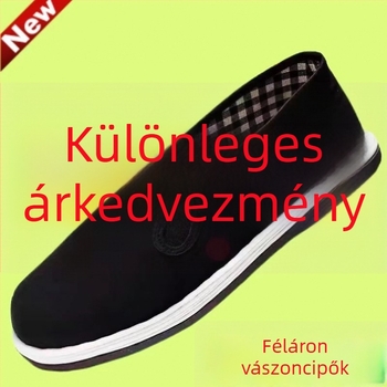 Férfi vászon cipő mind a négy évszakra, lélegző, könnyű, kopásálló, csúszásmentes munkacipő