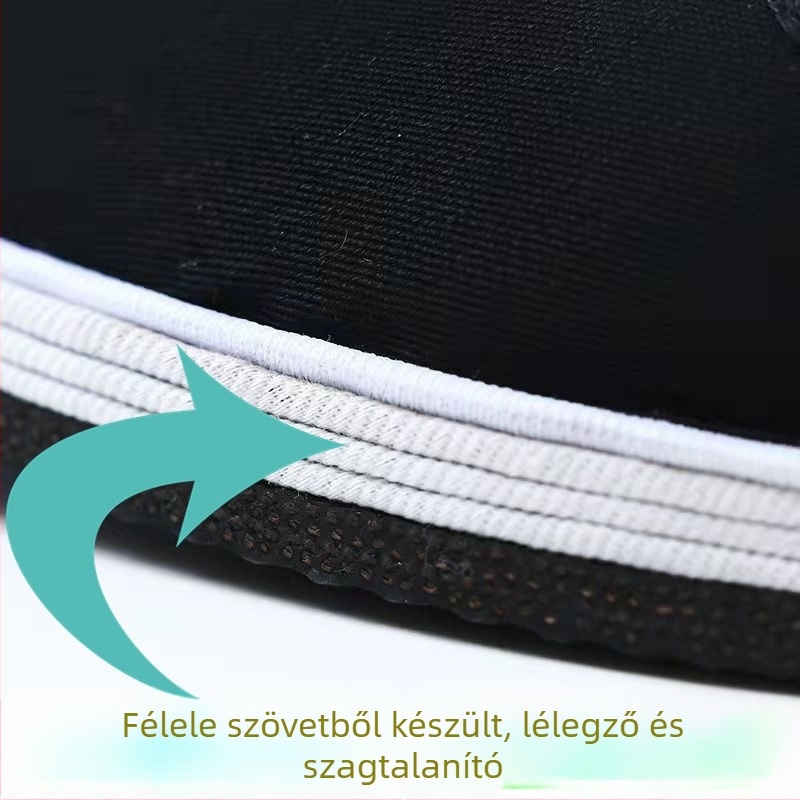 Férfi vászon cipő gumiprofillal ellátott talppal, kézzel készített, lélegző, kopásálló