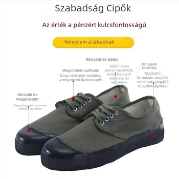 Olajálló, csúszásmentes cipő konyha és műhely számára — vászon felsőrész, kerek orr, sík sarok, férfi