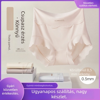 Magas derékú női alsónemű modálból, antibakteriális, lélegző anyag, pamutbetét