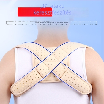 Kulcscsonti rögzítőöv nyolcas alakú testtartás-korrekcióval, kompozit anyagú textil és Velcro, márka Indi, gyártó Hengshui Yingdi, 3 hónap garancia
