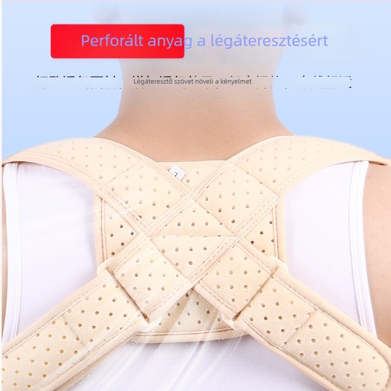Kulcscsonti rögzítőöv nyolcas alakú testtartás-korrekcióval, kompozit anyagú textil és Velcro, márka Indi, gyártó Hengshui Yingdi, 3 hónap garancia