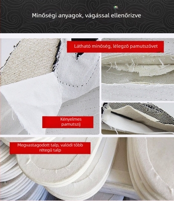 Férfi vászoncipő, kerek orrú, légáteresztő felsőrész, puha csúszásmentes talp