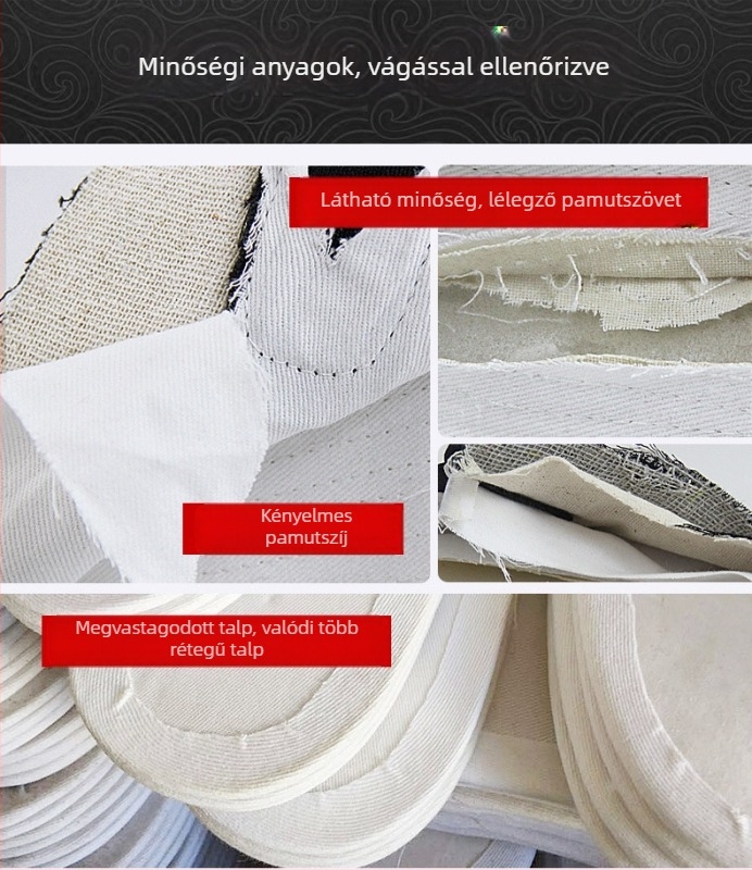 Férfi vászoncipő, kerek orrú, légáteresztő felsőrész, puha csúszásmentes talp