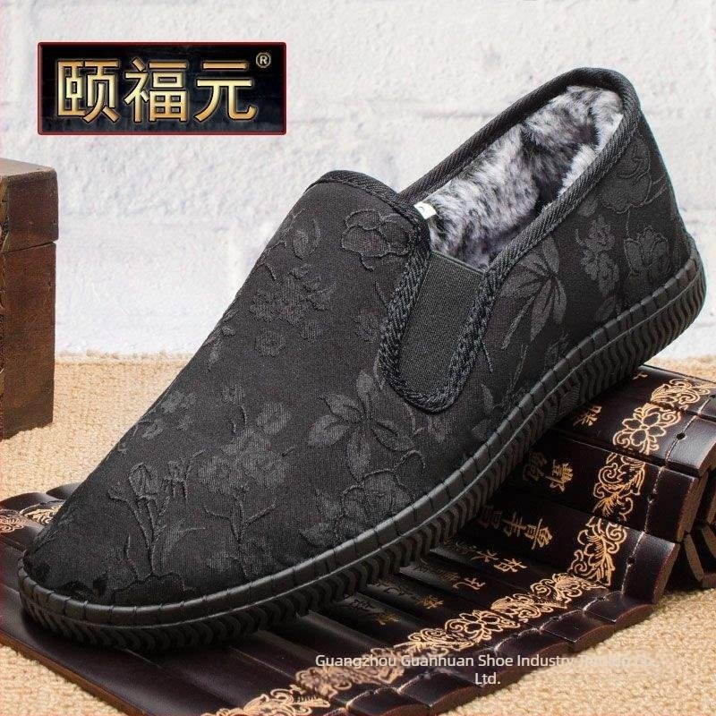 Női lenvászon kerek orrú casual cipő, téli bélés nyúl szőrrel, gumitalp, műszálas fleece talpbetét