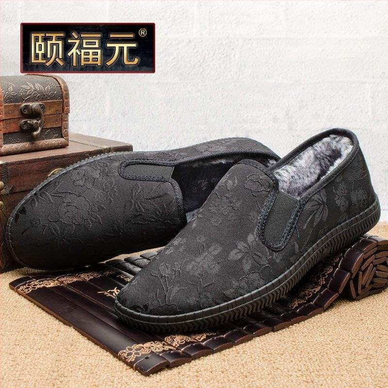 Női lenvászon kerek orrú casual cipő, téli bélés nyúl szőrrel, gumitalp, műszálas fleece talpbetét