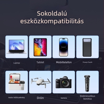 Autóinverter 300W digitális kijelzővel, gyors töltés, teljes protokoll