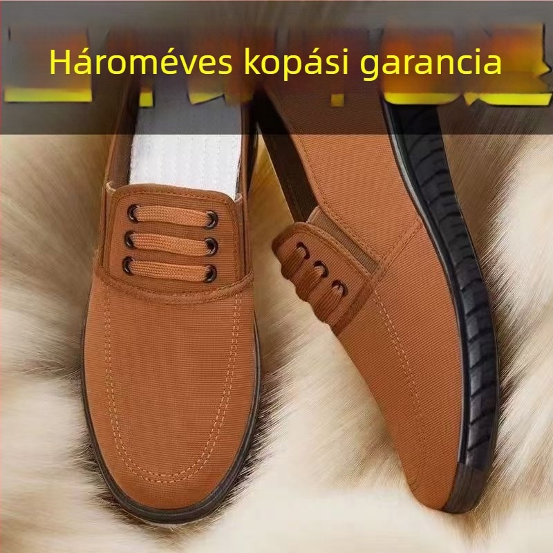 Férfiaknak szánt mindennapi canvas cipő, hegyes orrú, PU belső talp, gumírozott talp, elöl fűzős zár