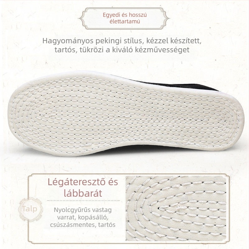 Uniszex textilcipő négyszögletes orral, pamut felsőrész, belső nyuszi szőrrel, poliuretán talp, alacsony sarok 1–3 cm