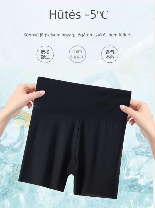 Jégselyem zökkenőmentes női magas derekú biztonsági rövidnadrág nyárra, csípőemelés, Barbie leggings, háromrészes szabás