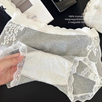 Női csipke-háló rövidnadrág, középmagas derekú, fenékemelő, lélegző, átlátszatlan