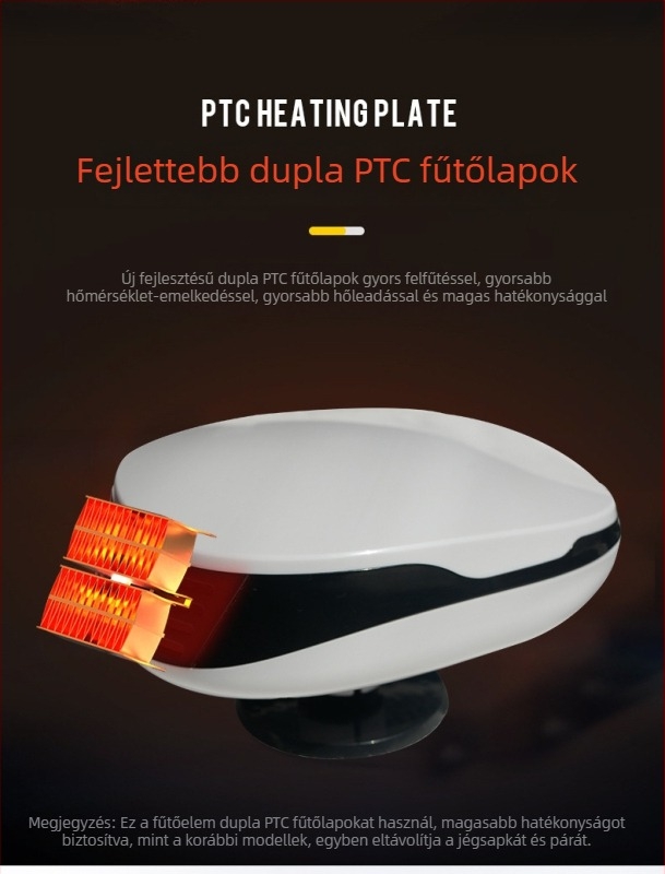 Autómelegítő és páramentesítő, 12V/24V kettős működés, 200W, ABS + réz, modell CX-22-10