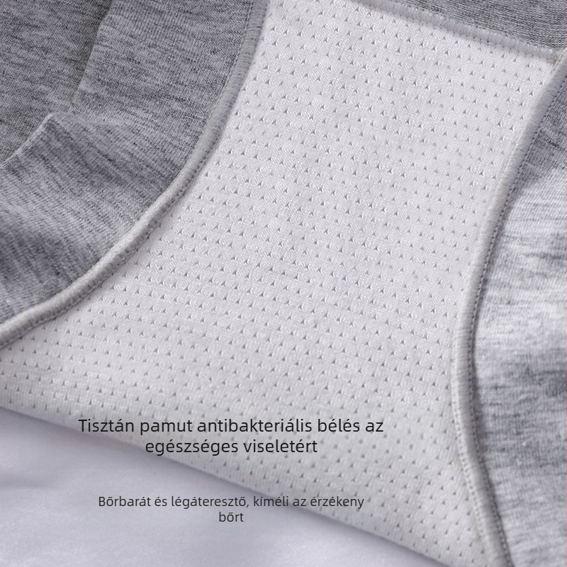 Női magas derekú, varrás nélküli hasformázó és fenékemelő pamut alsónem, antibakteriális és légáteresztő, nagy méret