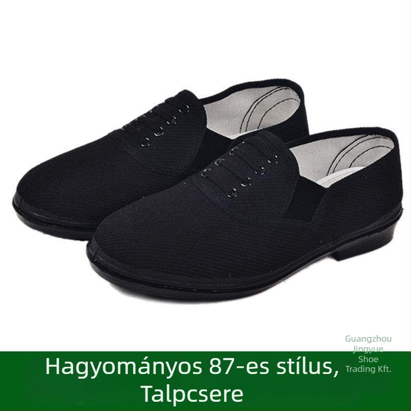 Női slip-on lapos cipő pamut felsőrészel, kerek orr, 1–3 cm-es alacsony sarkú, gumírozott talp