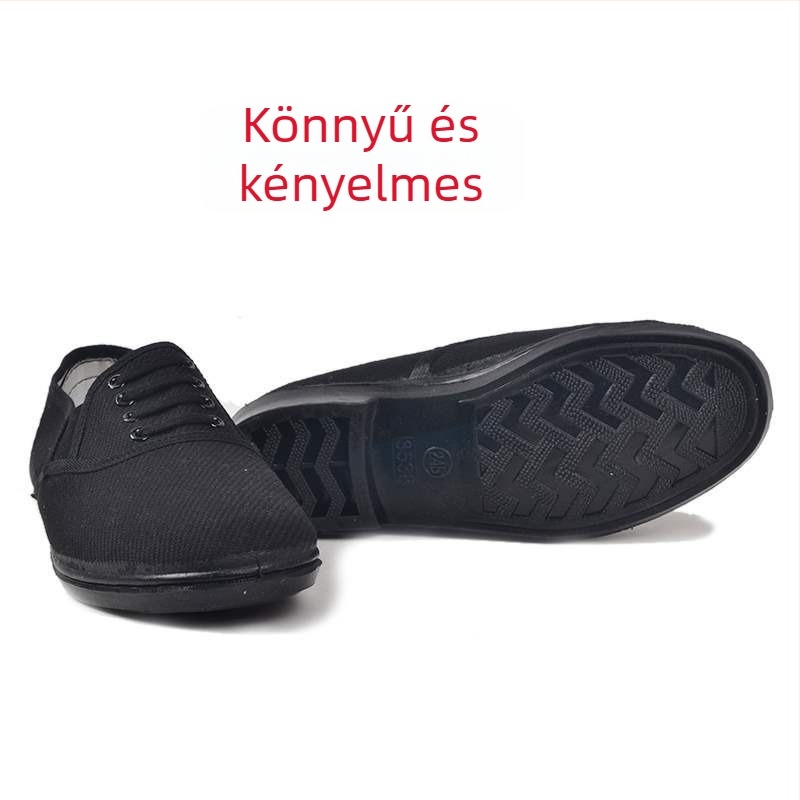 Női slip-on lapos cipő pamut felsőrészel, kerek orr, 1–3 cm-es alacsony sarkú, gumírozott talp