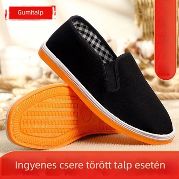 Vászon slip-on cipő, uniszex, alacsony profil, kerek orr, légáteresztő textil talppal