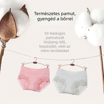 Kismama női pamut alsónemű, alacsony derekú és hasi támasztó, lélegző háromszög alakú rövidnadrág, pamut béléssel, Yasenna