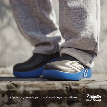 Férfi Slip-On cipő toe cover-rel, téli, fleece bélelt, vastag EVA talp, EVA felsőrész, középmagas sarok 3–5 cm, mindennapi stílus