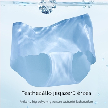 Ice Silk varrás nélküli női fehérnemű, plusz méret, középső derék, ultra vékony háromszög alakú alsó nyárra.