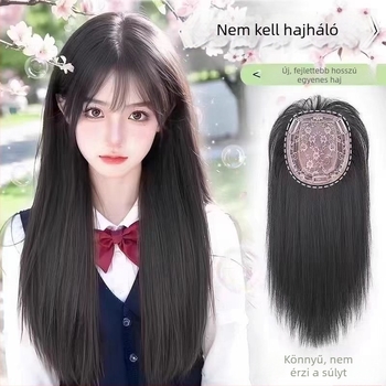 Póthaj paróka, volumen, láthatatlan középső frufru, modell Water Ripple hair piece, anyag: hőálló drót, nőknek, nem permelhető vagy festhető
