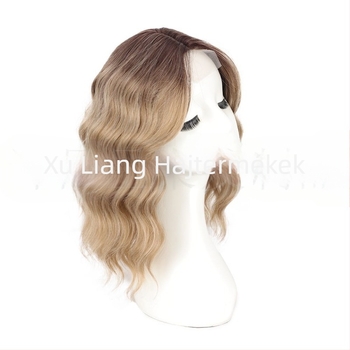 Top Hairpiece Göndör hajhoz, könnyű és volumenes, hőálló szintetikus, Hp327, nőknek