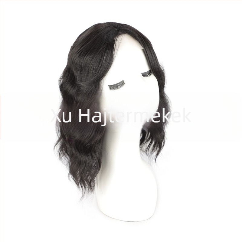 Top Hairpiece Göndör hajhoz, könnyű és volumenes, hőálló szintetikus, Hp327, nőknek