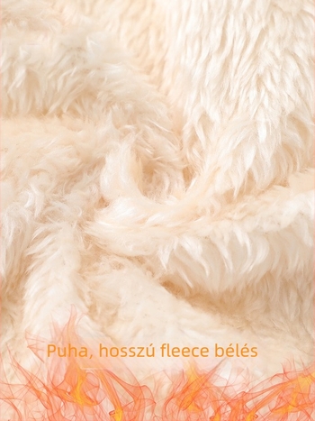 Fleece-betétes férfi mellény, pamut töltettel, külső poliészter anyag, laza szabás, középkorú és idős férfiak számára