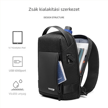Férfi válltáska - Casual Korea stílusú, keresztpántos, vízálló (Oxford anyag; Modell L1155; Márka: Outwalk/forewalk; Belső: Poliészter)