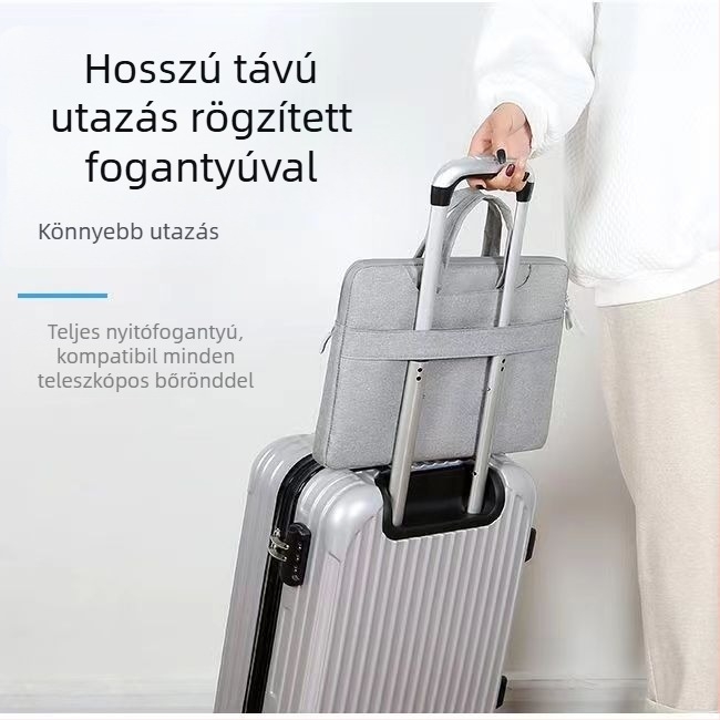 Laptop táska – ultra könnyű, kopásálló, földrengésálló, Oxford vászonból; üzleti elit, hordozható aktatáska, belső Oxford bélés (Material: Oxford vászon; Funkciók: Ultra Light, Wear-Resistant, Earthquake Resistance)