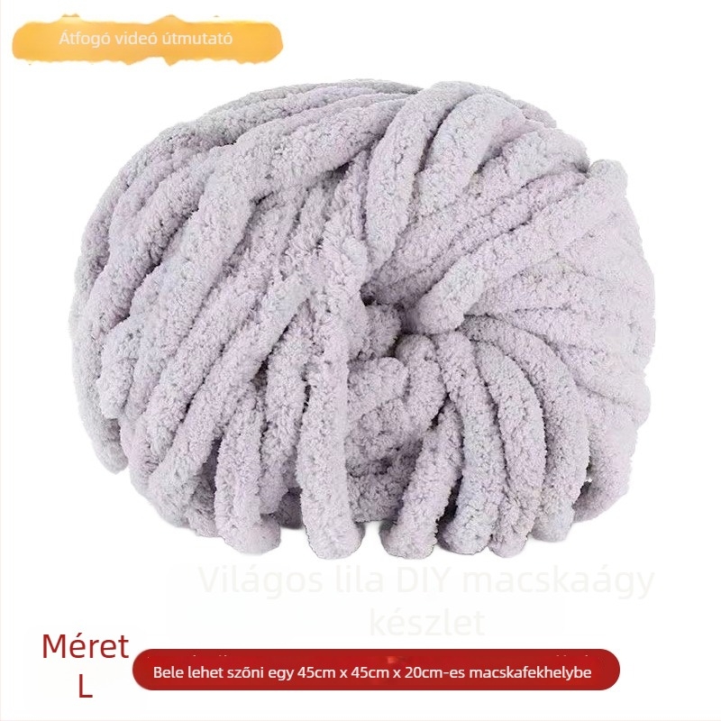 Gyapjúból készült kör alakú félzárt kisállat-nyugvó, beltéri használatra, légáteresztő macskaágy, egész évre, macskáknak és kutyáknak