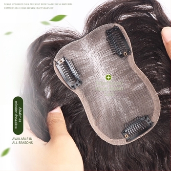 Teljesen kézzel készített paróka valódi emberi hajból, 8x11-es cap, nőknek; volumos hatás, természetes megjelenés, nyom nélküli; festhető és permálható