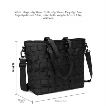End&start Férfi crossbody táska — Street Style, Poliészter, Terheléscsökkentés, Modell 2035