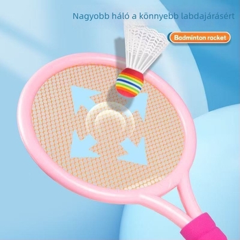 Badminton és teniszütő készlet poliészter húrokkal, 95–100 g, közepes keménység, beltéri és kültéri használatra