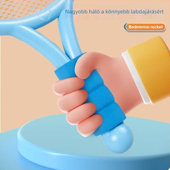 Badminton és teniszütő készlet poliészter húrokkal, 95–100 g, közepes keménység, beltéri és kültéri használatra