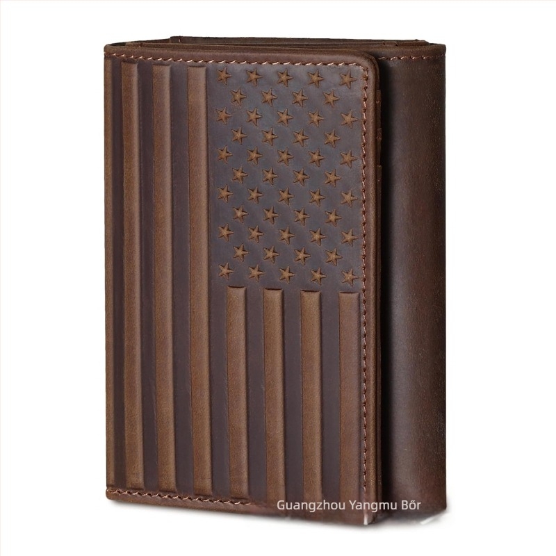 Háromrekeszes bőrtárca RFID lopás elleni védelemmel, bővíthető, felső minőségű bőr, anti-mágneses bélés