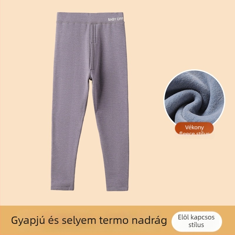 Fiúknak téli alapréteg nadrág, magas derekú, 90% poliészter, 8 év feletti gyermekeknek