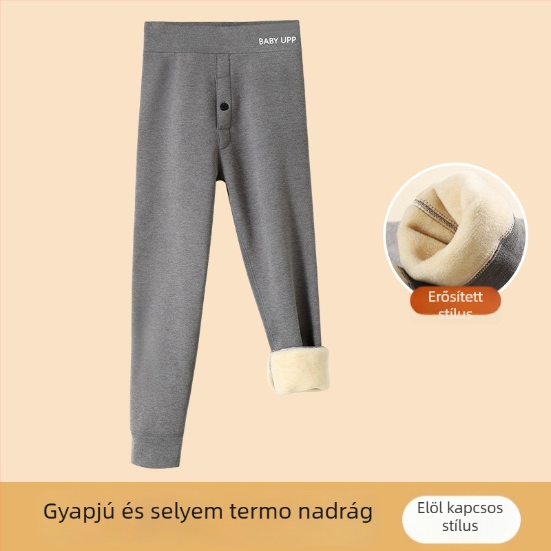 Fiúknak téli alapréteg nadrág, magas derekú, 90% poliészter, 8 év feletti gyermekeknek
