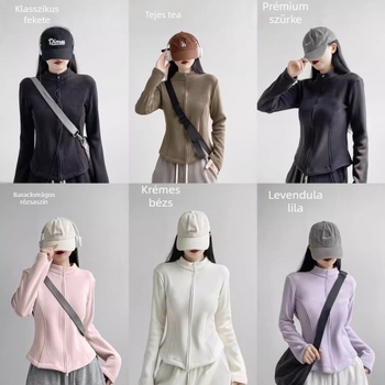 Polár dzseki kapucnival, csíkos mintával, poliészter bélés