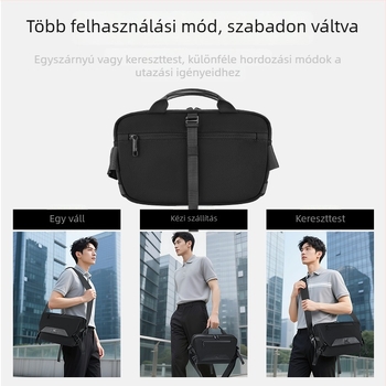 Férfi crossbody táska - utcai stílus, Oxford anyag, vízálló, nagy kapacitás, mindennapi használat