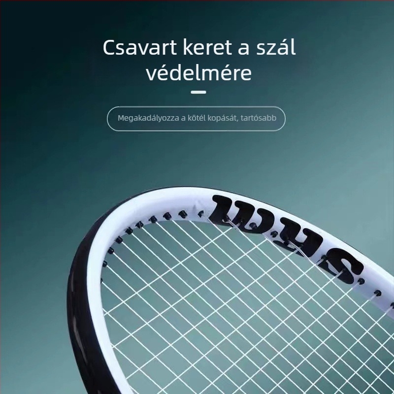 Szénszálas teniszütő – könnyű, 75–79 g, nylon húrok, G3 fogantyú, alkalmas kezdő tinédzser játékosok számára