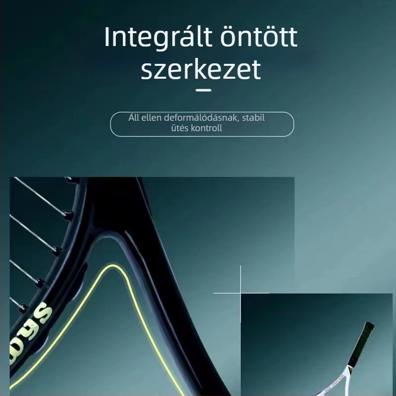 Szénszálas teniszütő – könnyű, 75–79 g, nylon húrok, G3 fogantyú, alkalmas kezdő tinédzser játékosok számára