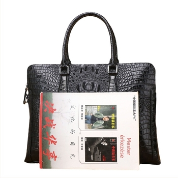 Férfi üzleti kézitáska szilikon krokodil mintával, modell 6315-5, kopásálló