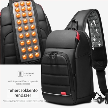 XIEN férfi válltáska, városi egyszerű stílus, PVC anyag, poliészter bélés, súly 650 g